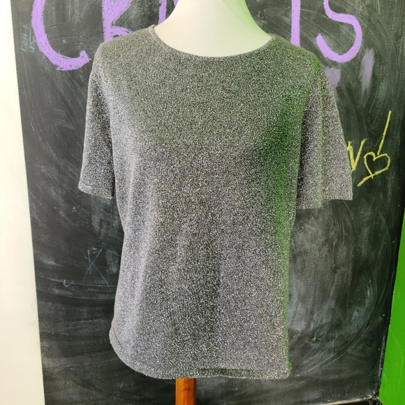 Preston & York Silver Metallic Thread Top - Picture 6 of 10